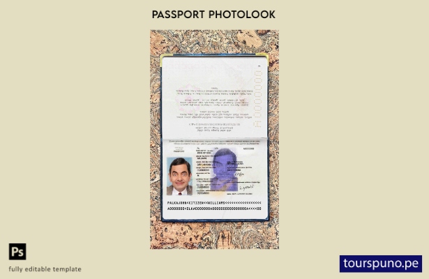Plantilla de apariencia de foto de pasaporte de Sri Lanka lista para imprimir